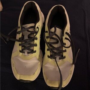 On Running Women’s White, Yellow/Green and Black Athletic Shoes